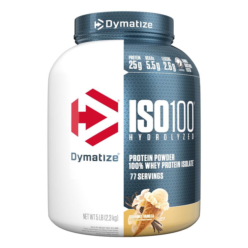 Dymatize ISO 100 - 0 Carb Whey - Gourmet Vanilla - 5 lbs.