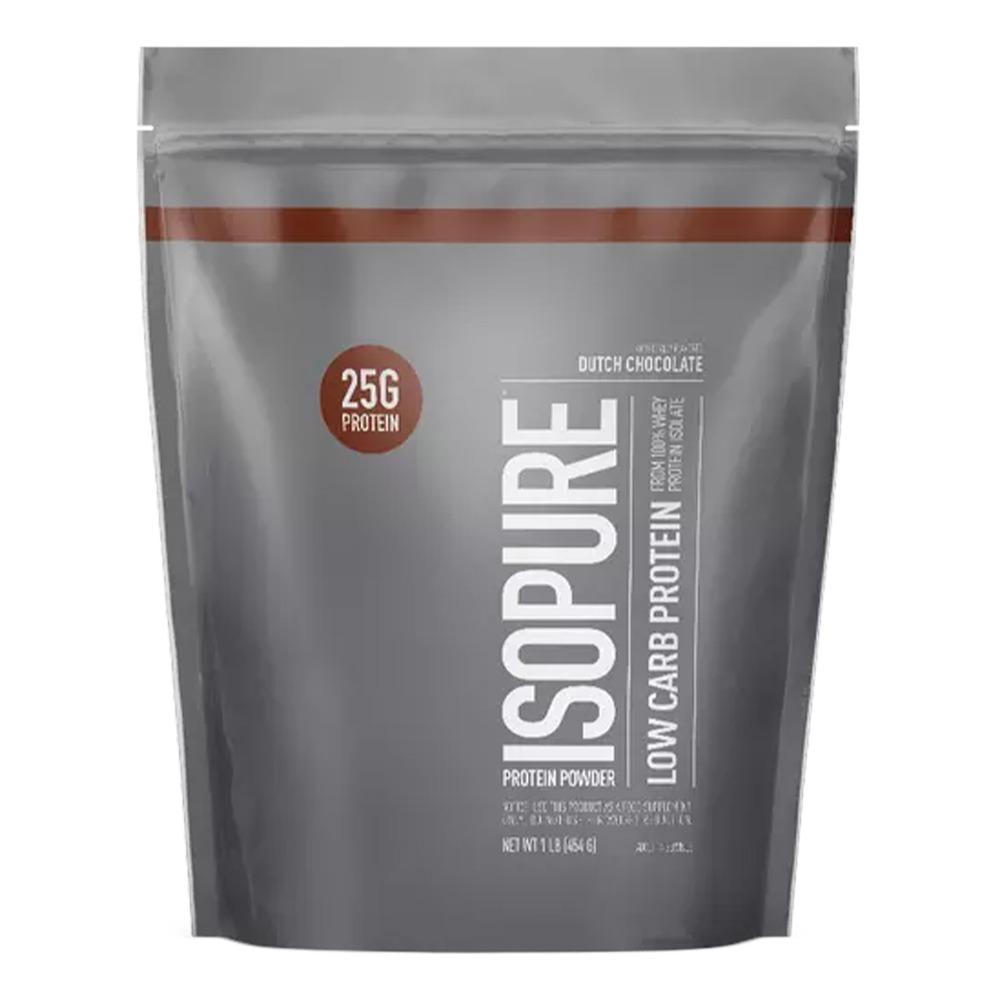 Isopure - Low Carb 100% Pure Whey Protein Isolate Powder - Dutch Chocolate - 1 lb.