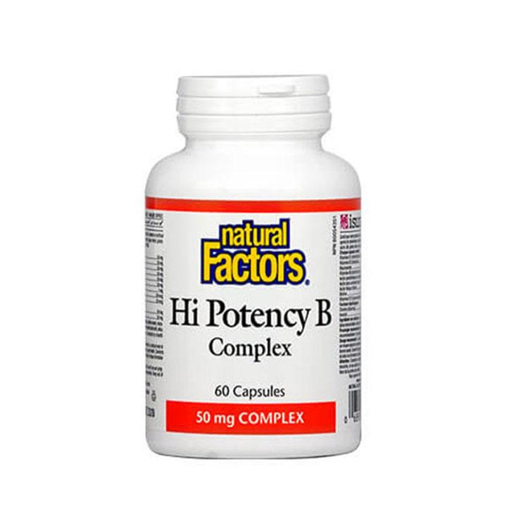 Natural Factors - Hi Potency B Complex 50 mg - 60 Capsules