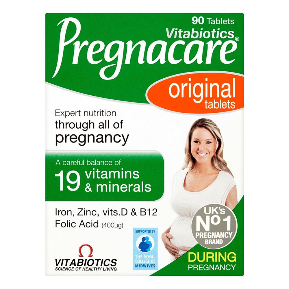 Vitabiotics - Pregnacare Original - Vitamin & Mineral Tablets for Pregnancy - Unflavored - 90 Tablets