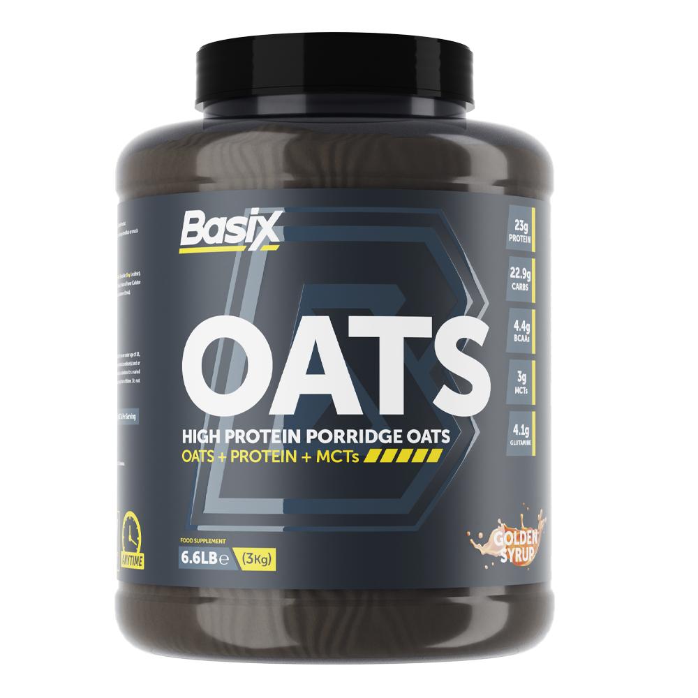 Basix - OATS - High Protein Porridge Oats Powder - Golden Syrup - 6.6 LB