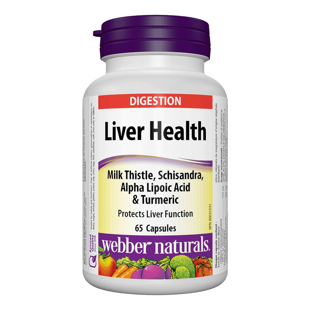 Webber Naturals - Digestion Liver Health -Unflavored - 65 Capsules