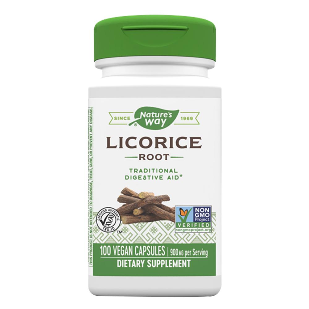 Natures Way - Licorice Root - Unflavored - 100 Vegan Capsules