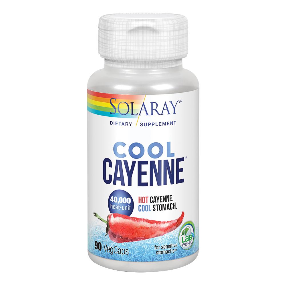 Solaray - Cool Cayenne - Unflavored - 90 VegCaps