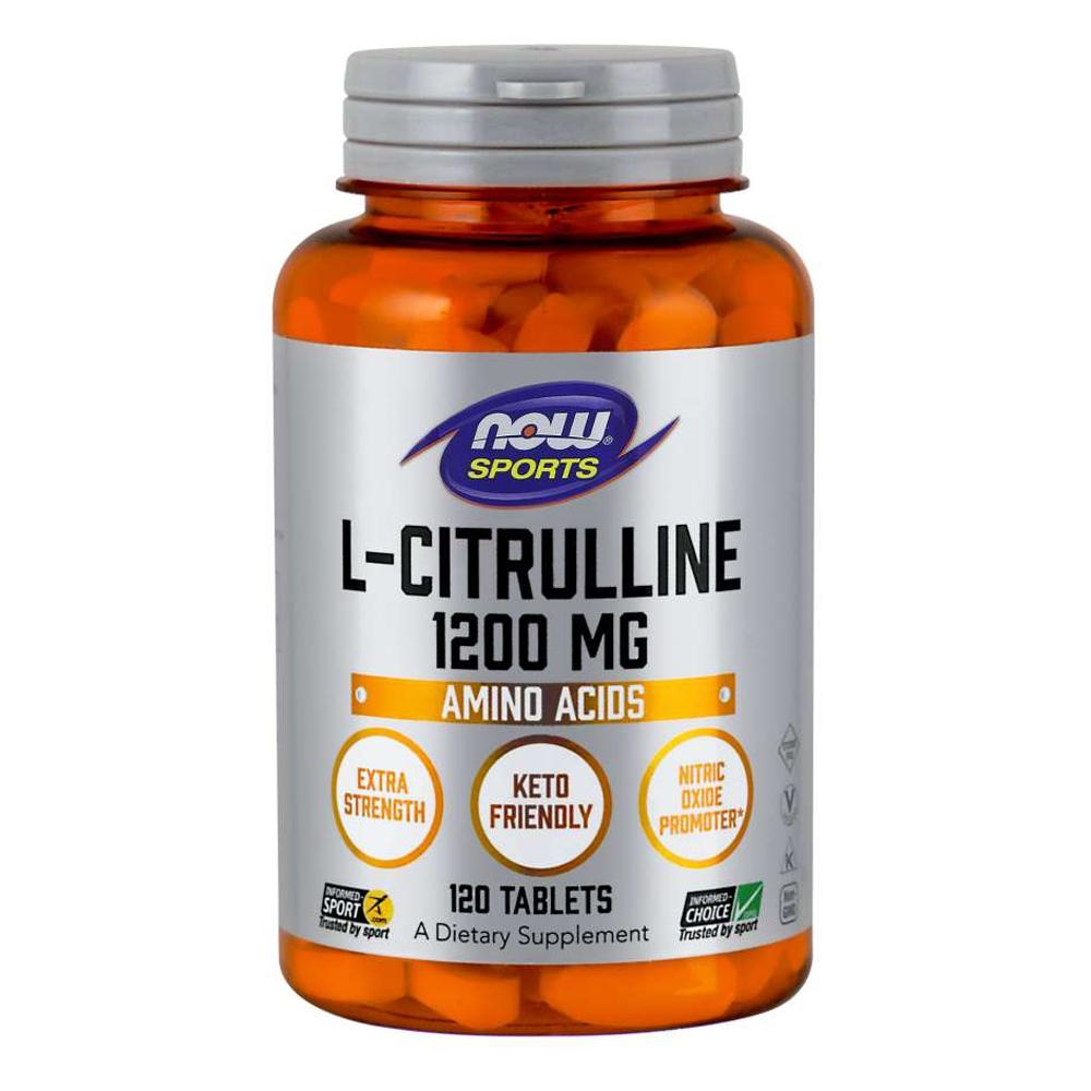 Now Sports - L-Citrulline 1200mg Amino Acids - Unflavored - 120 Tablets