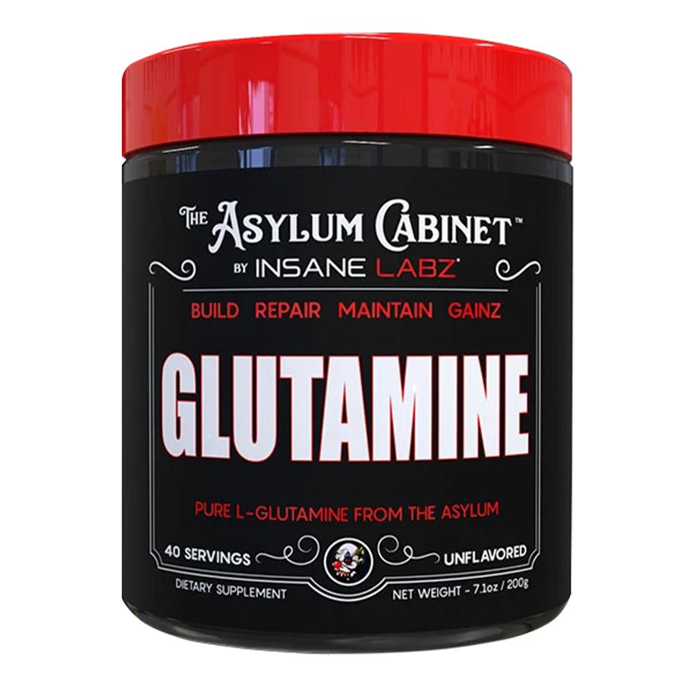 Insane Labz - The Asylum Cabinet - Glutamine Powder - Unflavored - 40 Servings