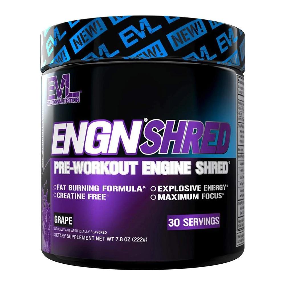 EVL Nutrition - ENGN Shred - Pre-Workout Engine Shred Powder - Grape - 30 Servings