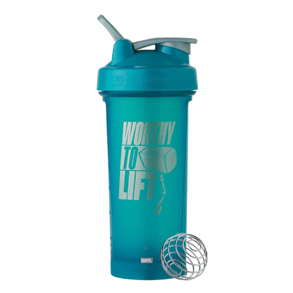 Blender Bottle -Hero Elite Series - Worthy To Lift- Thor - Color Teal 28 Oz