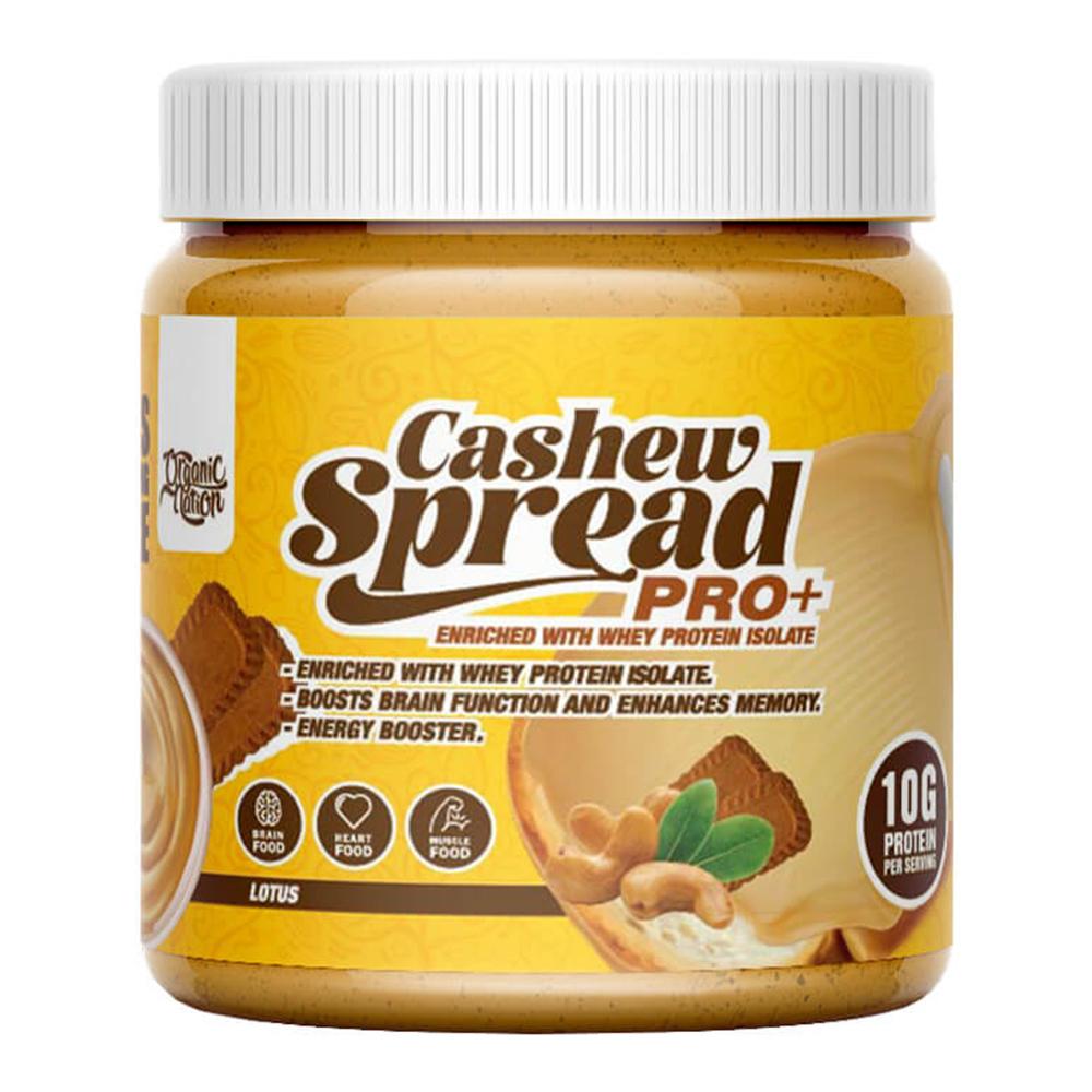 Organic Nation - Cashew Spread Pro+ Enriched with Whey Protein Isolate - Lotus Cream - 275 grams