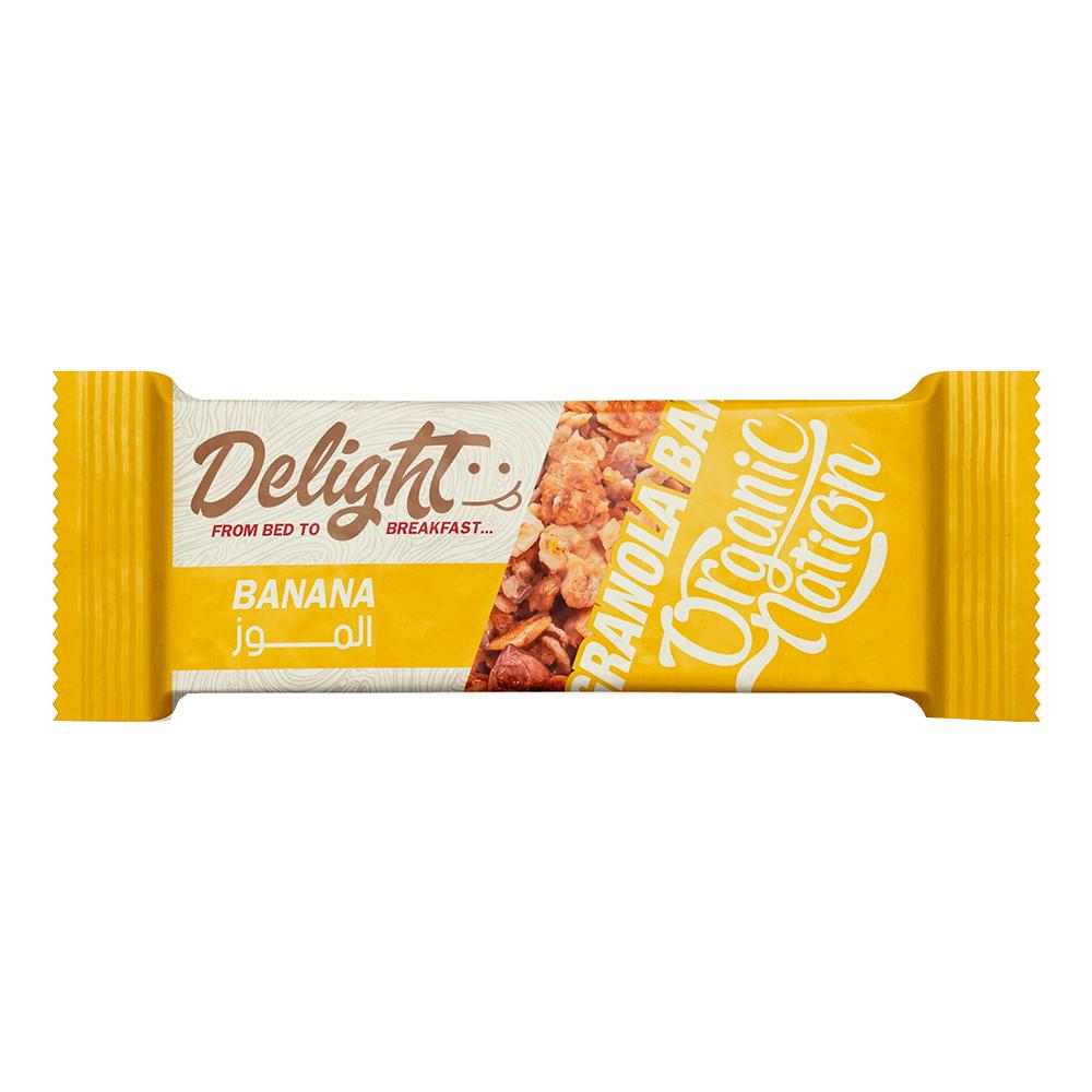 Organic Nation - Delight Granola Bar - Banana - 40G