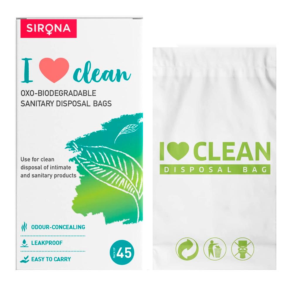 Sirona - Oxo-Biodegradable Sanitary Disposal Bags - Pack Of 45 Bags