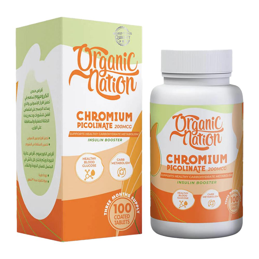 Organic Nation - Chromium Picolinate 200 mcg - unflavored - 100 Tablets