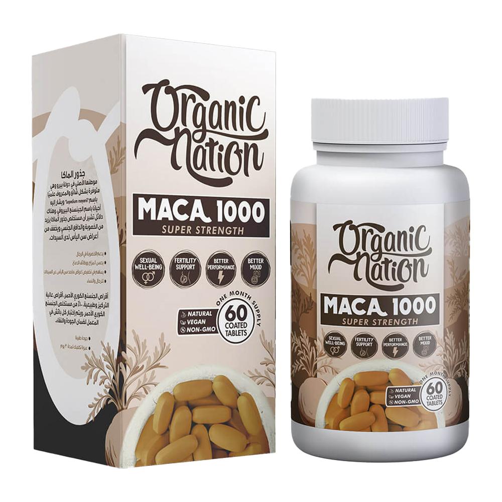 Organic Nation - Maca 1000 mg - unflavored - 60 Tablets