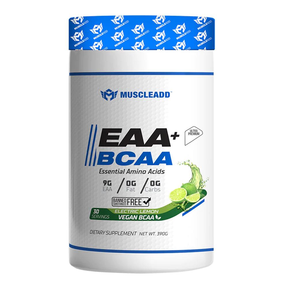 مسل آد -  BCAA + EAA - أحماض أمينية أساسية - ليمون - 30 حصة غذائية