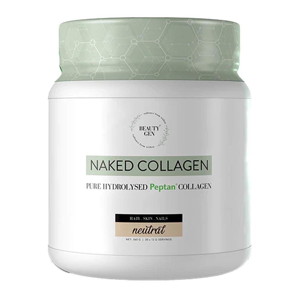 Beauty Gen - Naked Collagen - Pure Hydrolysed Peptan Collagen Powder - Neutral - 360 Grams