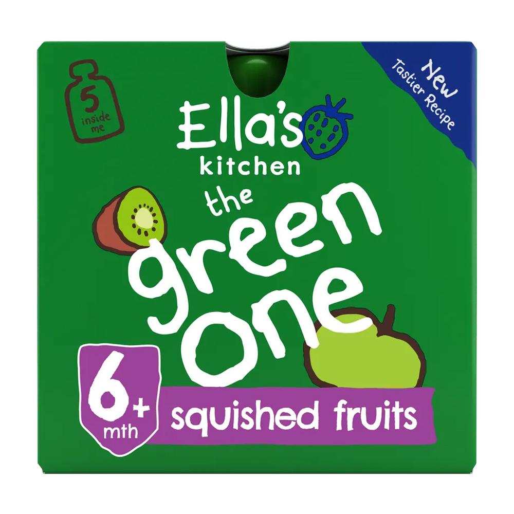 Ellas Kitchen - The Green One - Squished Smoothie Fruits - Box Of 5 Pouch