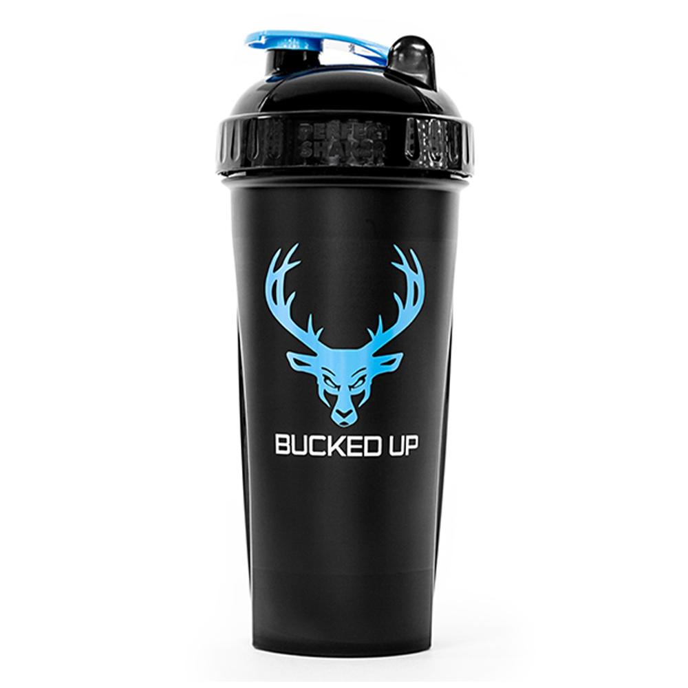 Bucked Up  - Perfect Shaker - Classic Shaker Cup - Black/Blue - 28 OZ