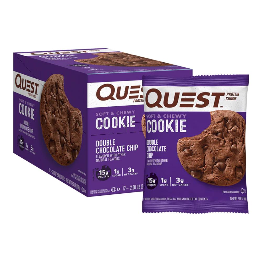 Quest - Protein Cookie - Double Chocolate Chip - Box of 12