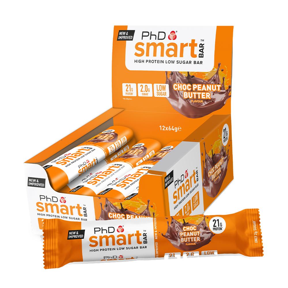 PhD Nutrition - Smart Protein Bar - Chocolate Peanut Butter - Box of 12