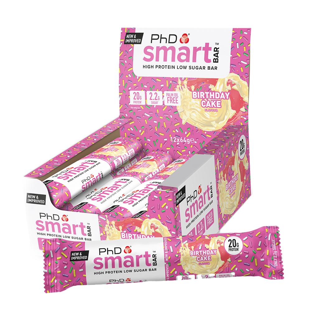 PhD Nutrition - Smart Protein Bar - Birthday Cake - Box of 12