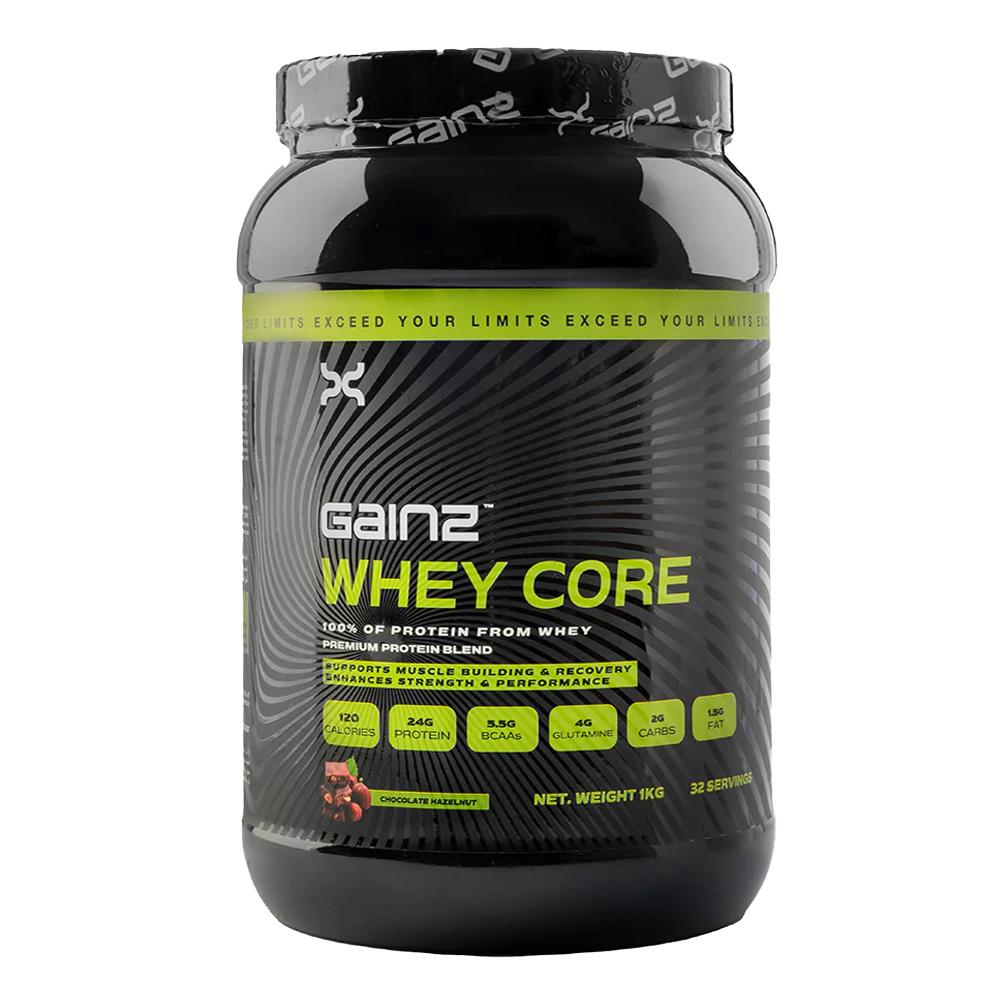 Gainz - Whey Core - Chocolate Hazelnut - 1 Kg