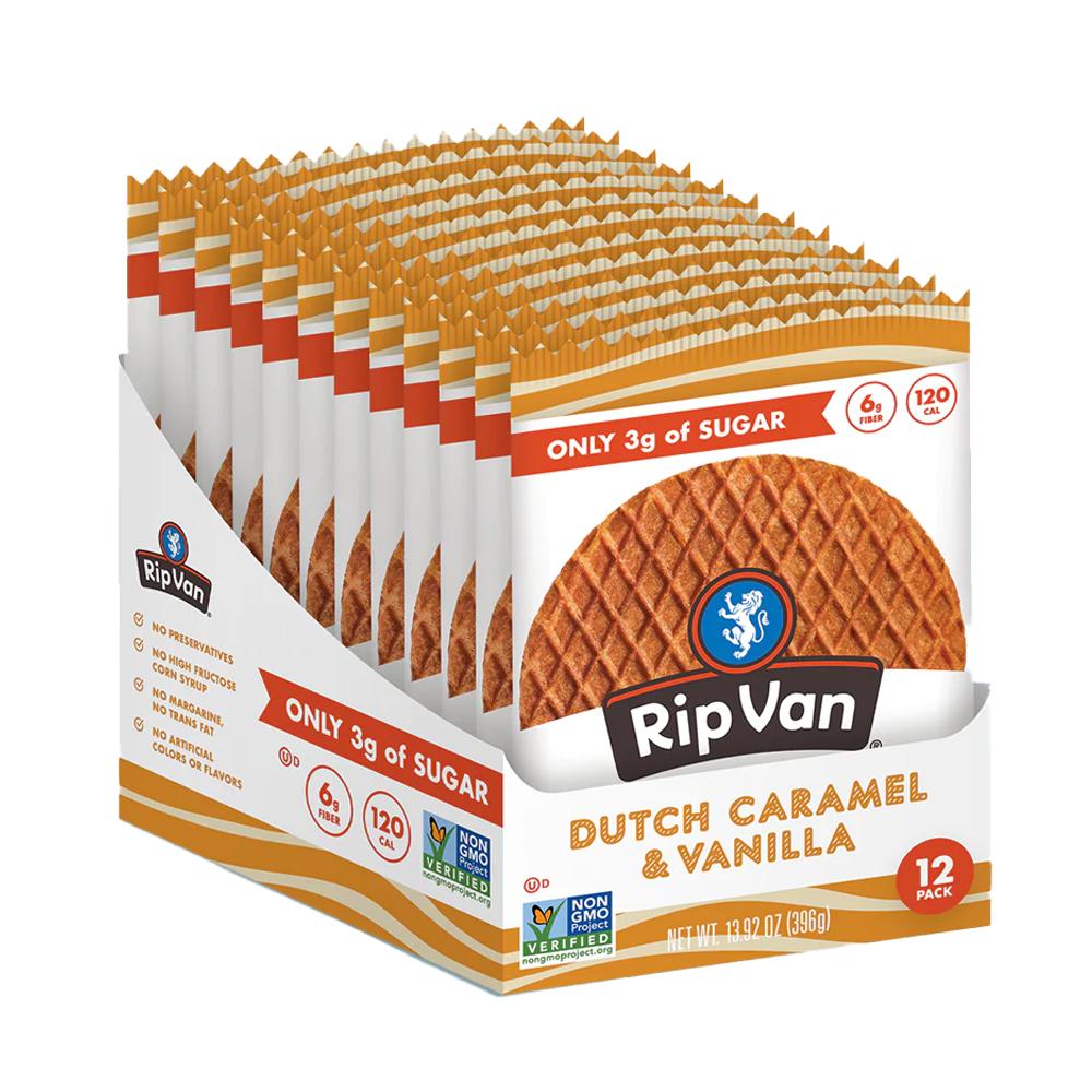 RIP VANS - Low Sugar Wafel Cookie - Dutch Caramel & Vanilla - Box of 12