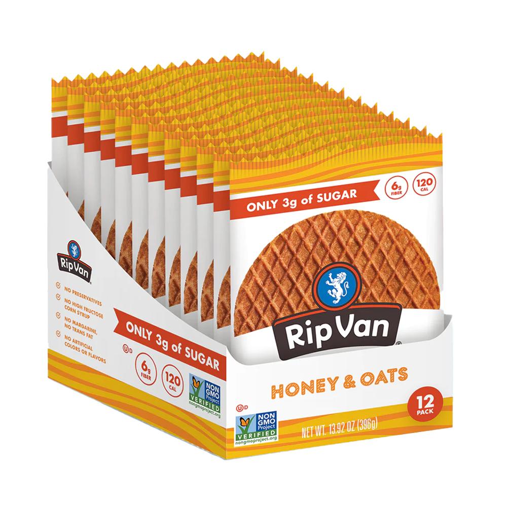 RIP VANS - Low Sugar Wafel Cookie - Honey & Oats - Box of 12