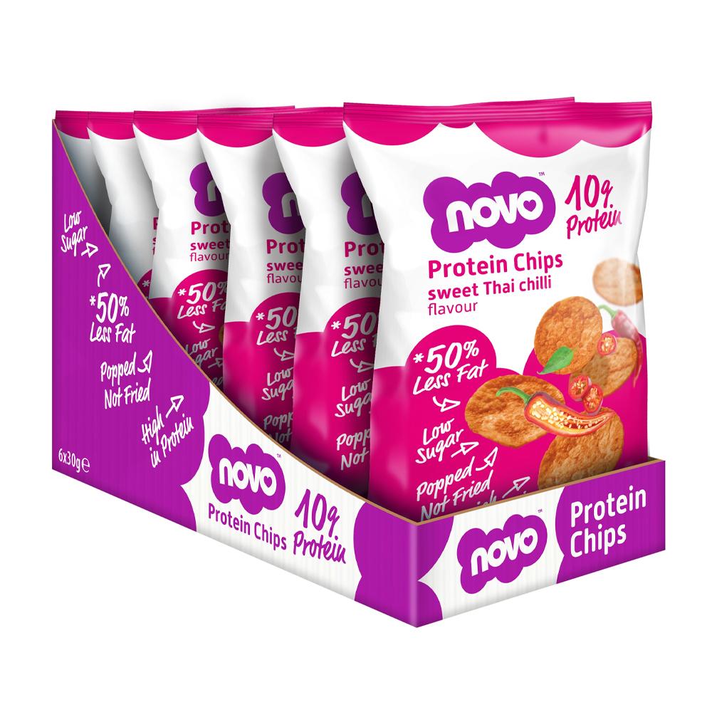 Novo Nutrition - Protein Chips - Thai Sweet Chili - Box of 6