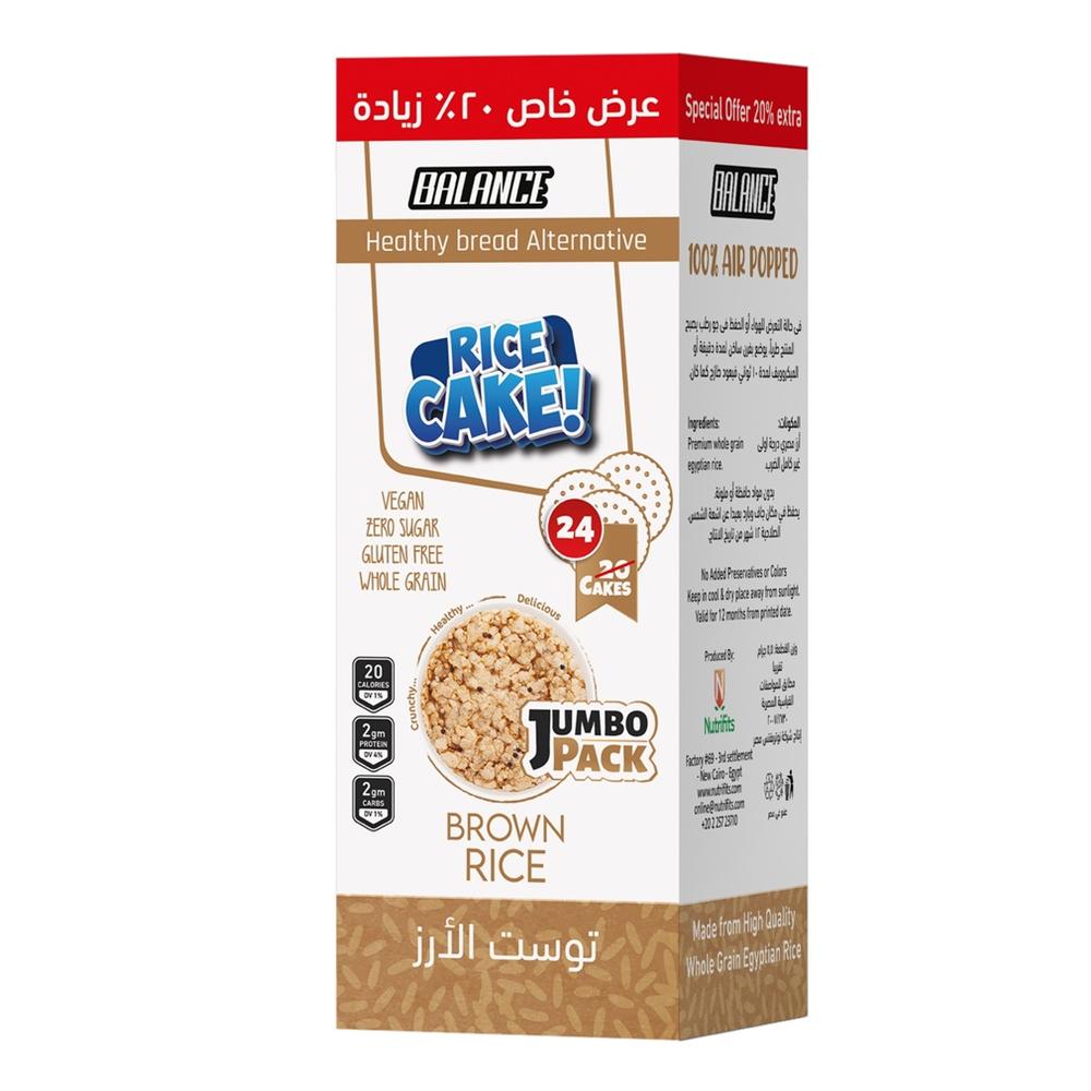 Balance - Rice Cakes Jumbo pack - Brown - Pack of 24