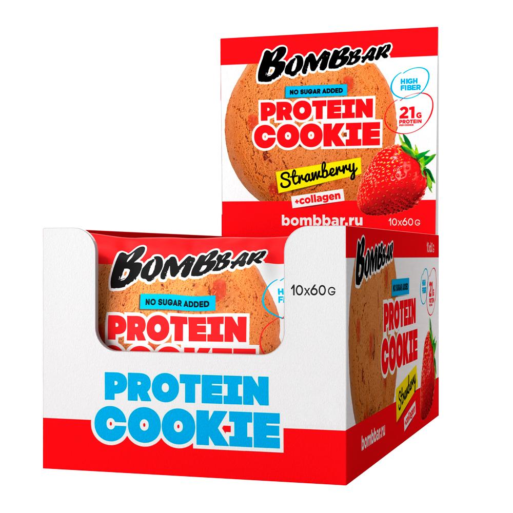 Bombbar - Protein Cookie + Collagen - Strawberry - Box of 10