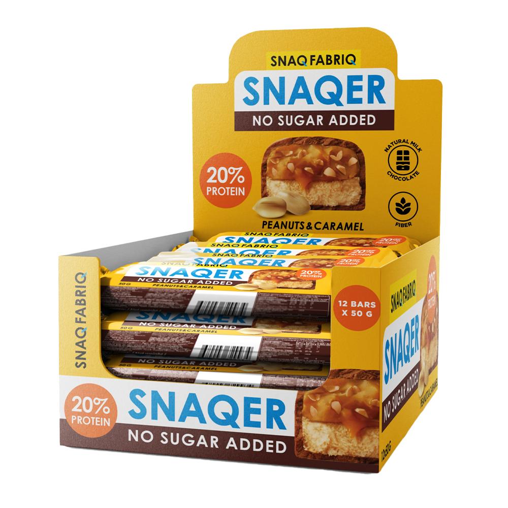 SnaQ FabriQ - SNAQER Bar - Peanut With Salted Caramel - Box of 12