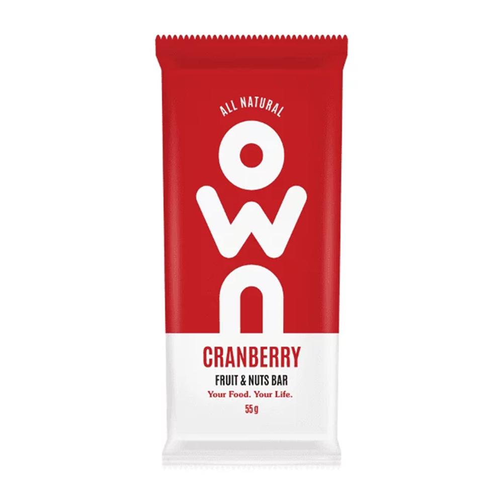 OWN Snacks - Bar - Cranberry & Nuts - 55 Grams