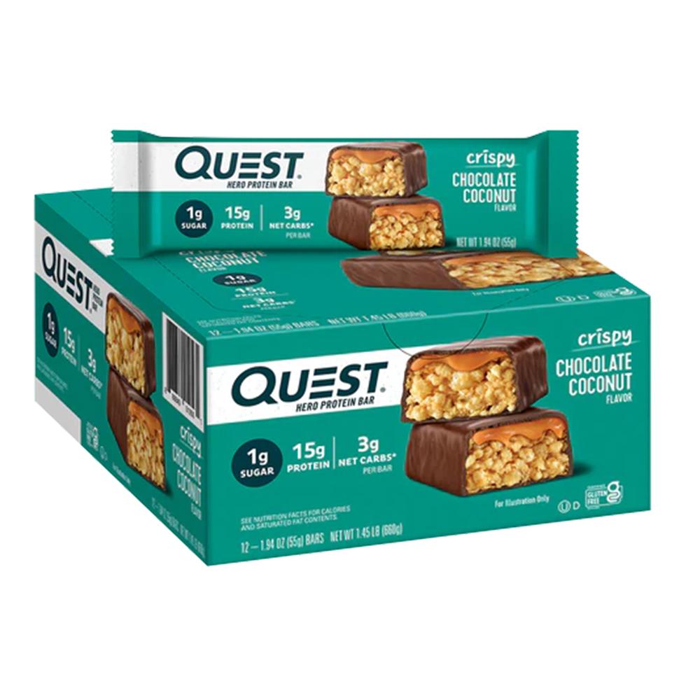 Quest - Hero Crispy Protein Bar - Chocolate Coconut - Box of 12