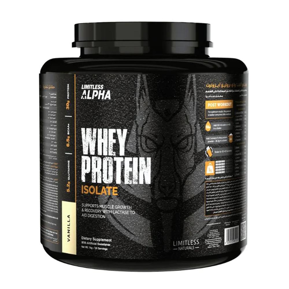 Limitless Alpha - whey Protein Isolate - Vanilla - 30 Servings