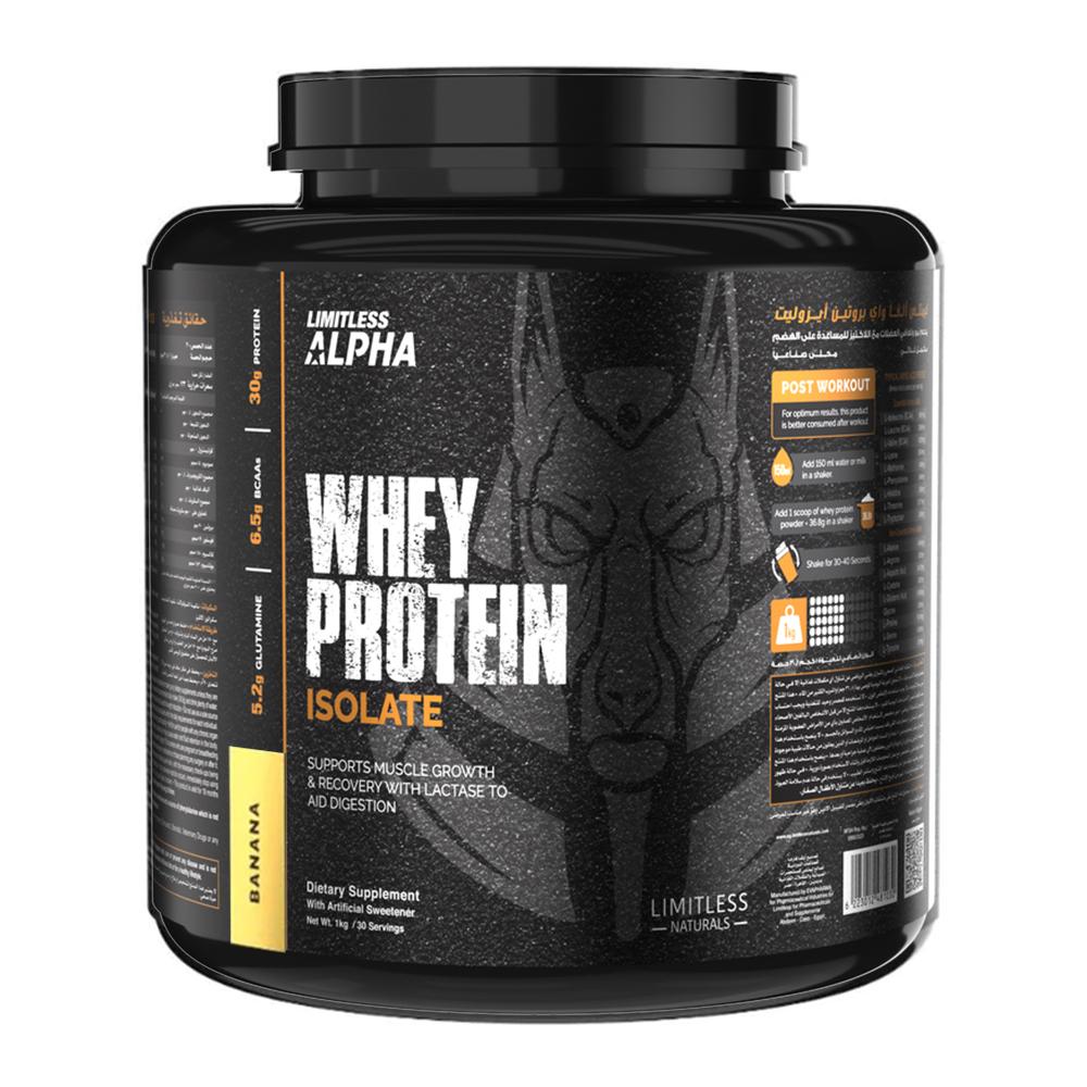 Limitless Alpha - whey Protein Isolate - Banana - 30 Servings