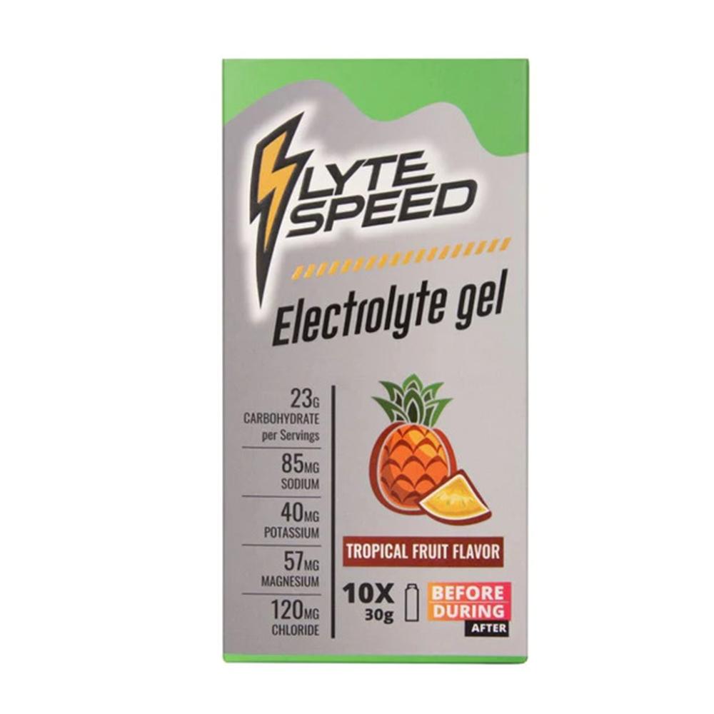 LyteSpeed - Electrolyte Gel - Tropical Fruits - 10 Sachets Per Pack