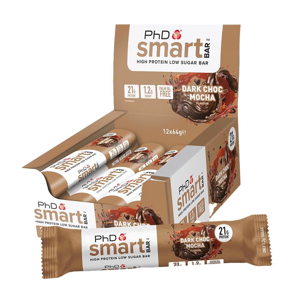 PhD Nutrition - Smart Protein Bar - Dark Choc Mocha - Box of 12