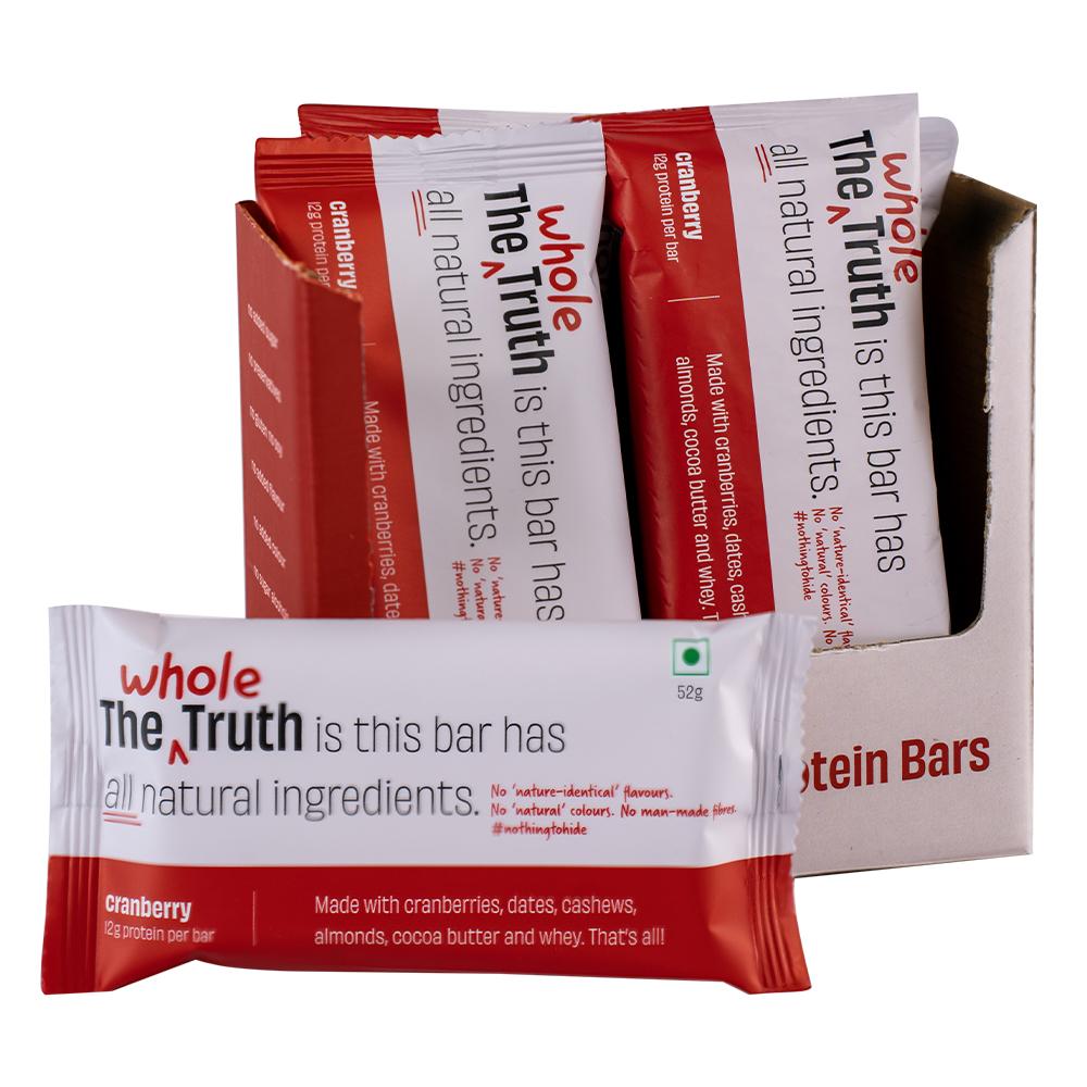 The Whole Truth - Protein Bar - Cranberry - Box Of 6