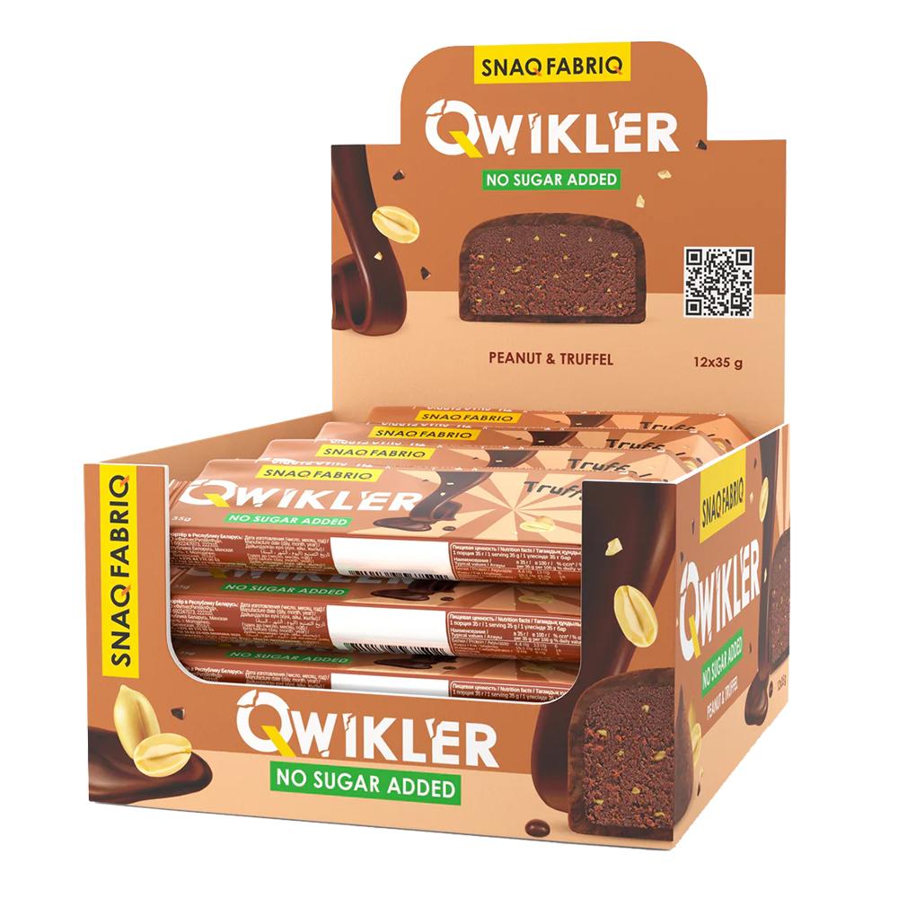 SnaQ FabriQ - Qwikler Chocolate Bar - Peanut & Truffle - Box of 12