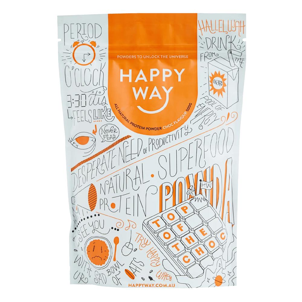 Happy Way - Whey Protein Powder - Chocolate - 500 grams