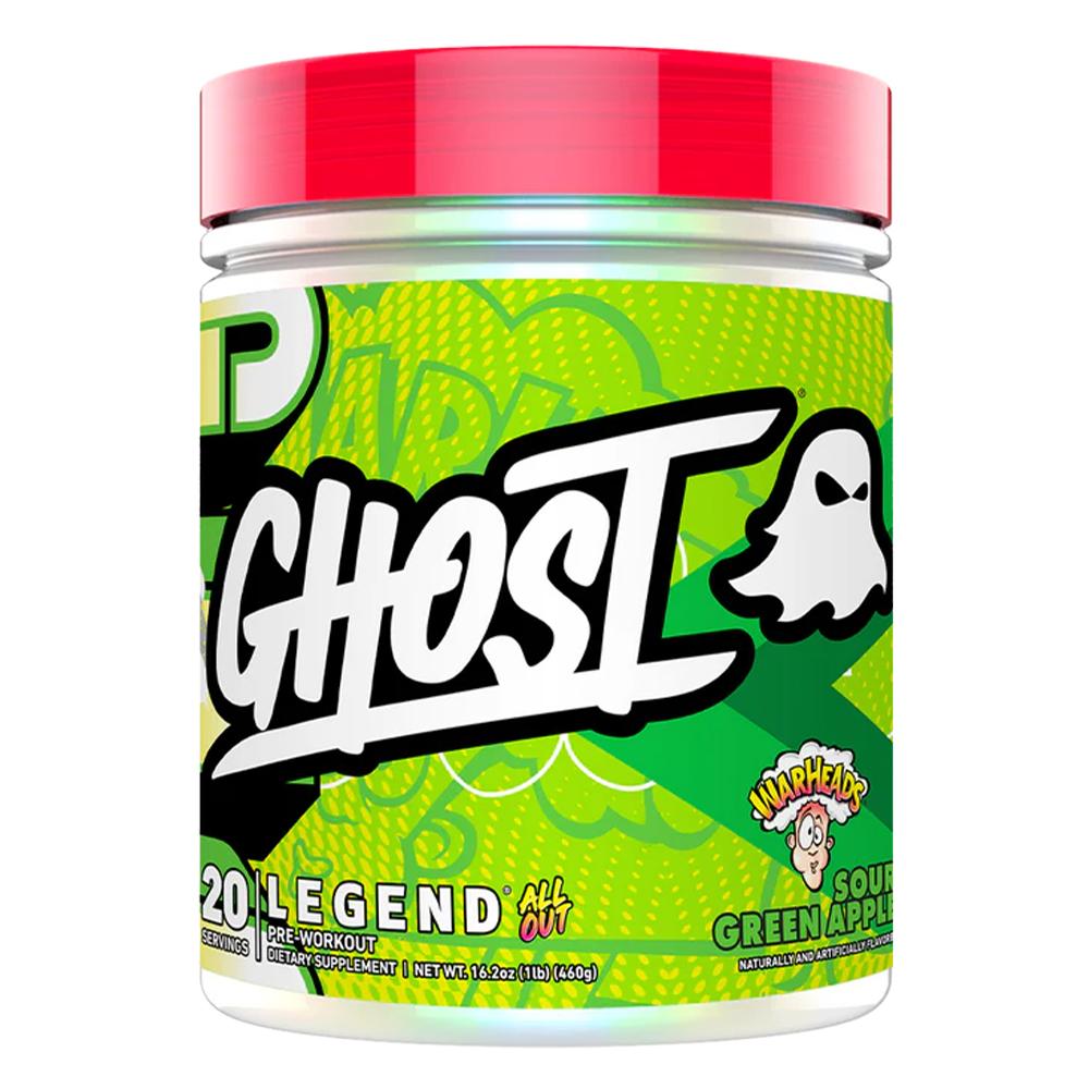 Ghost - Legend All Out - warheads sour green apple - 20 Servings