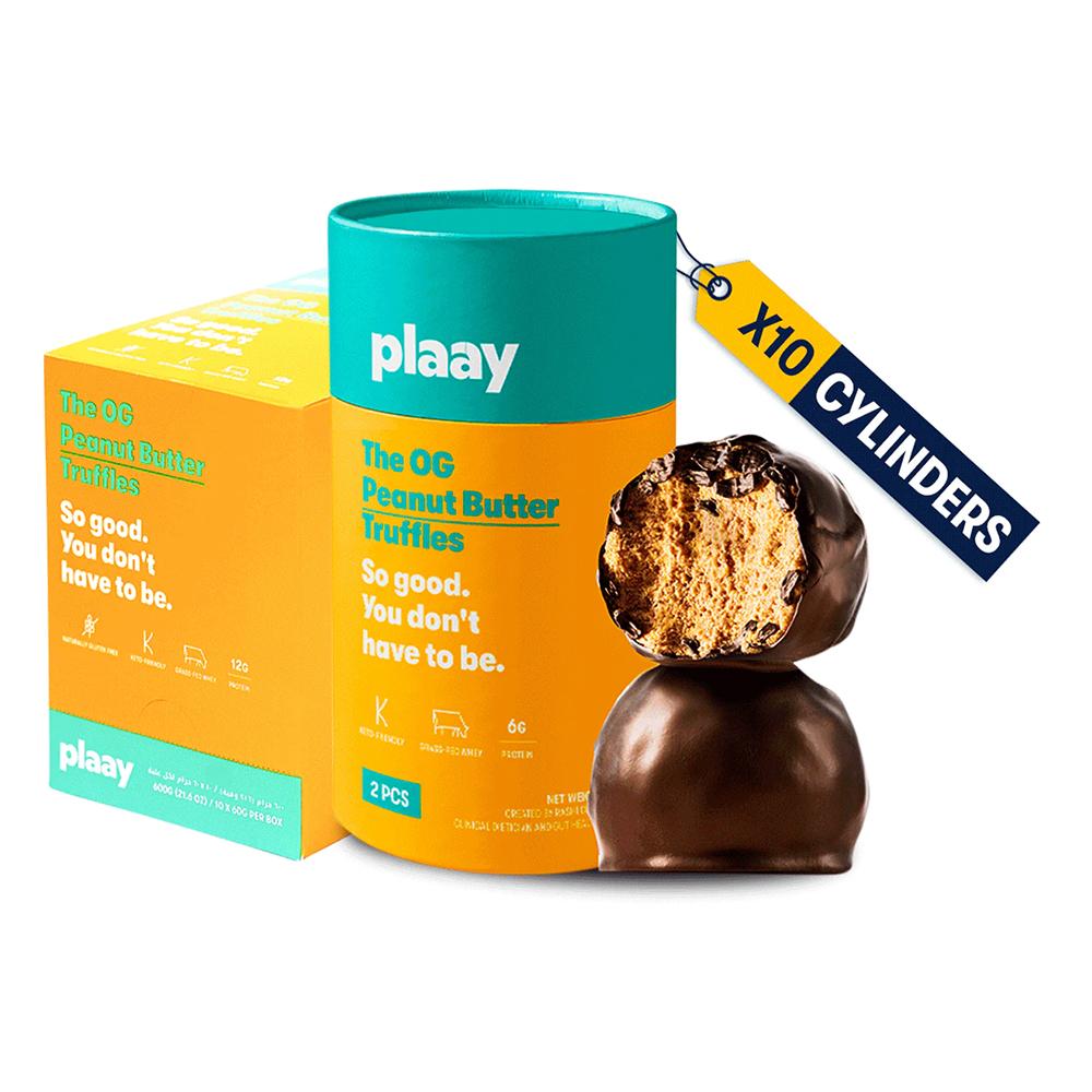 Plaay - Chocolate Peanut Butter Truffles - Pack of 10