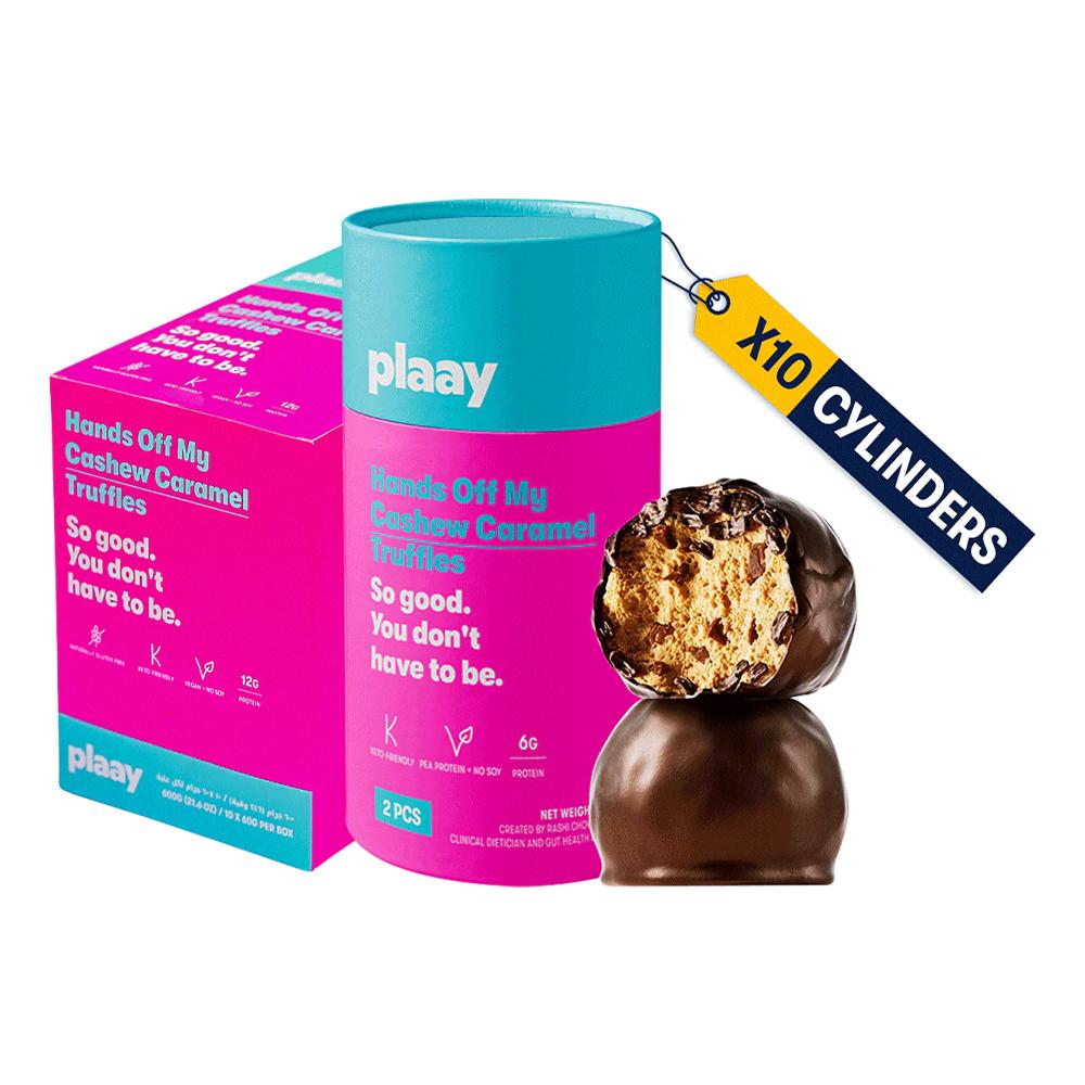 Plaay - Chocolate Cashew Caramel Truffles - Pack of 10