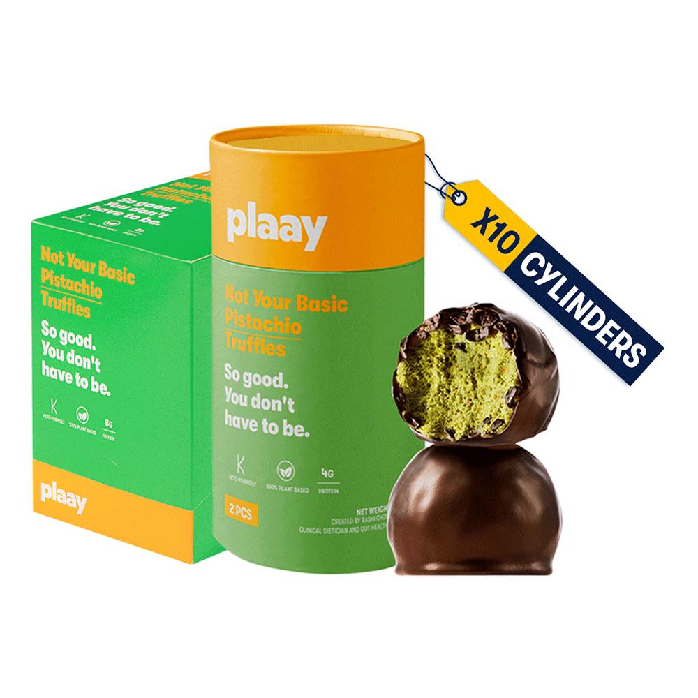 Plaay - Chocolate Pistachio Truffles - Pack of 10