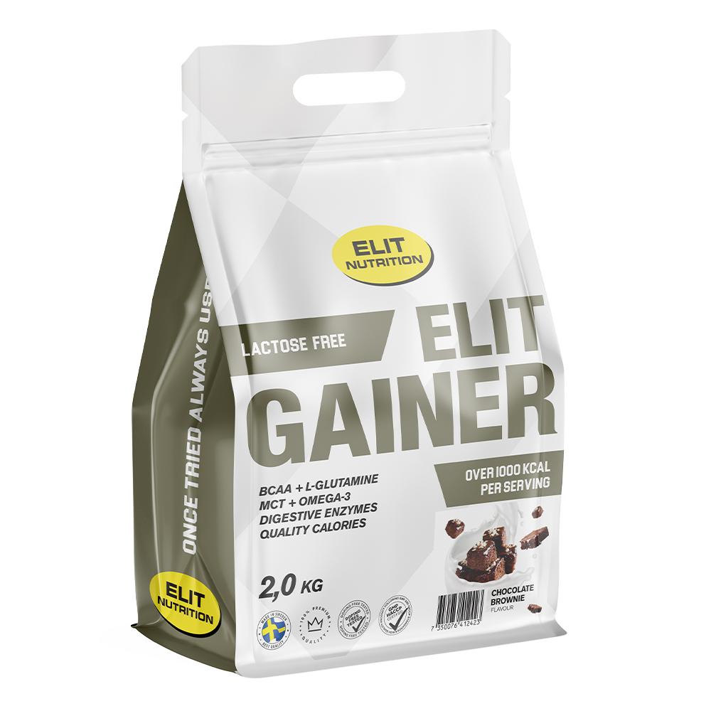 Elit Nutrition - Gainer - Lactose Free  - Chocolate Brownie Flavour - 2000grams