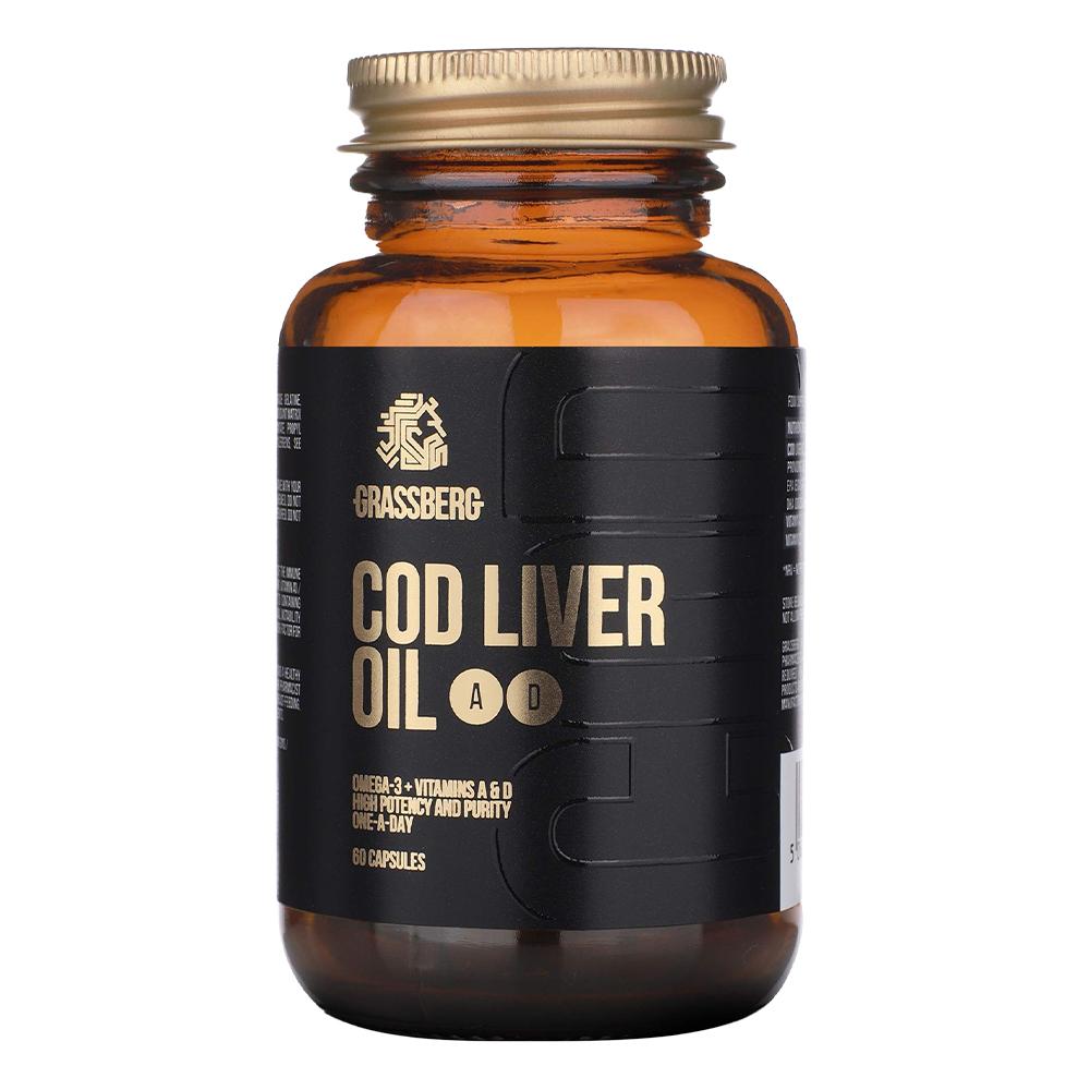 Grassberg - Cod Liver Oil - Unflavored - 60 Capsules