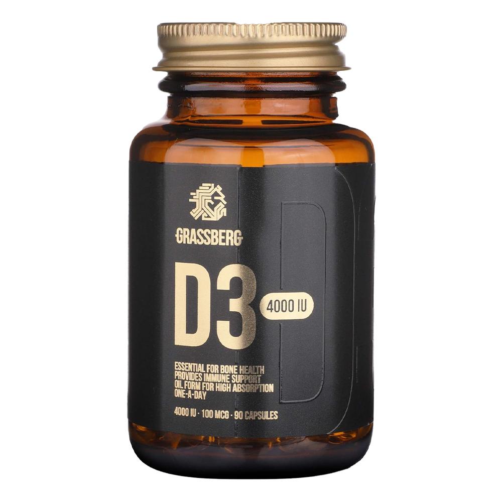 Grassberg - Vitamin D3 - Unflavored - 90 Capsules