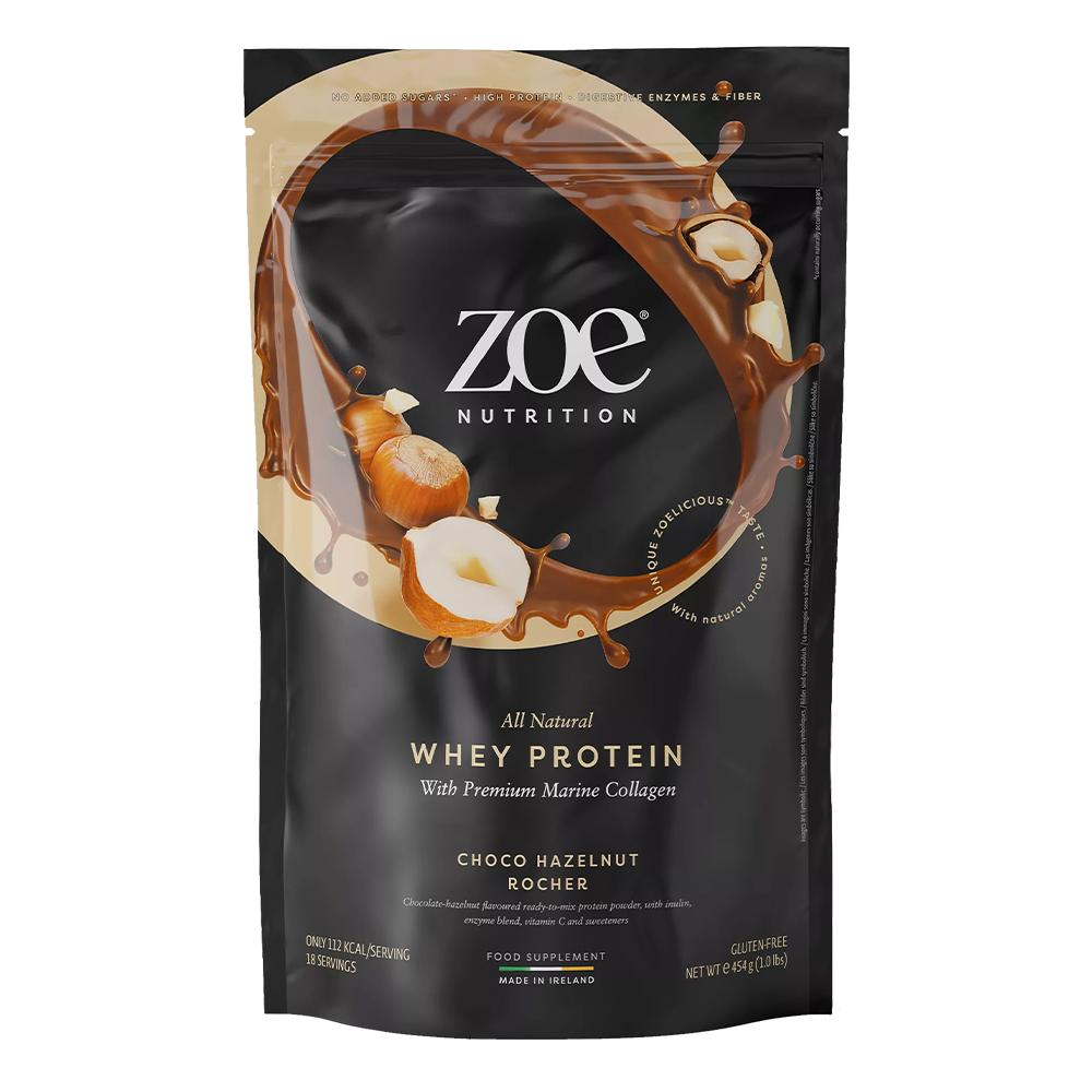 Zoe Nutrition - All Natural Whey Protein - شوكولاتة بالبندق - 18 حصة غذائية