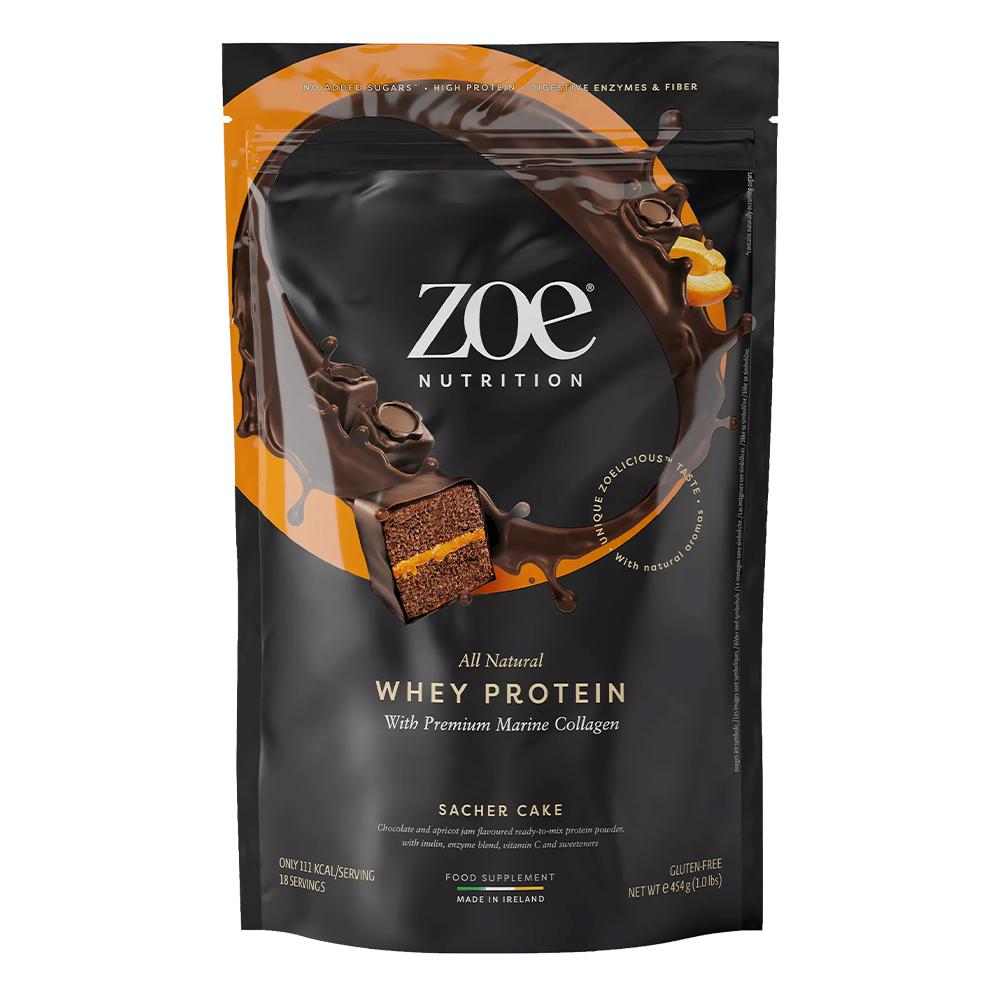 Zoe Nutrition - All Natural Whey Protein - Sacher Cake - 18 Servings