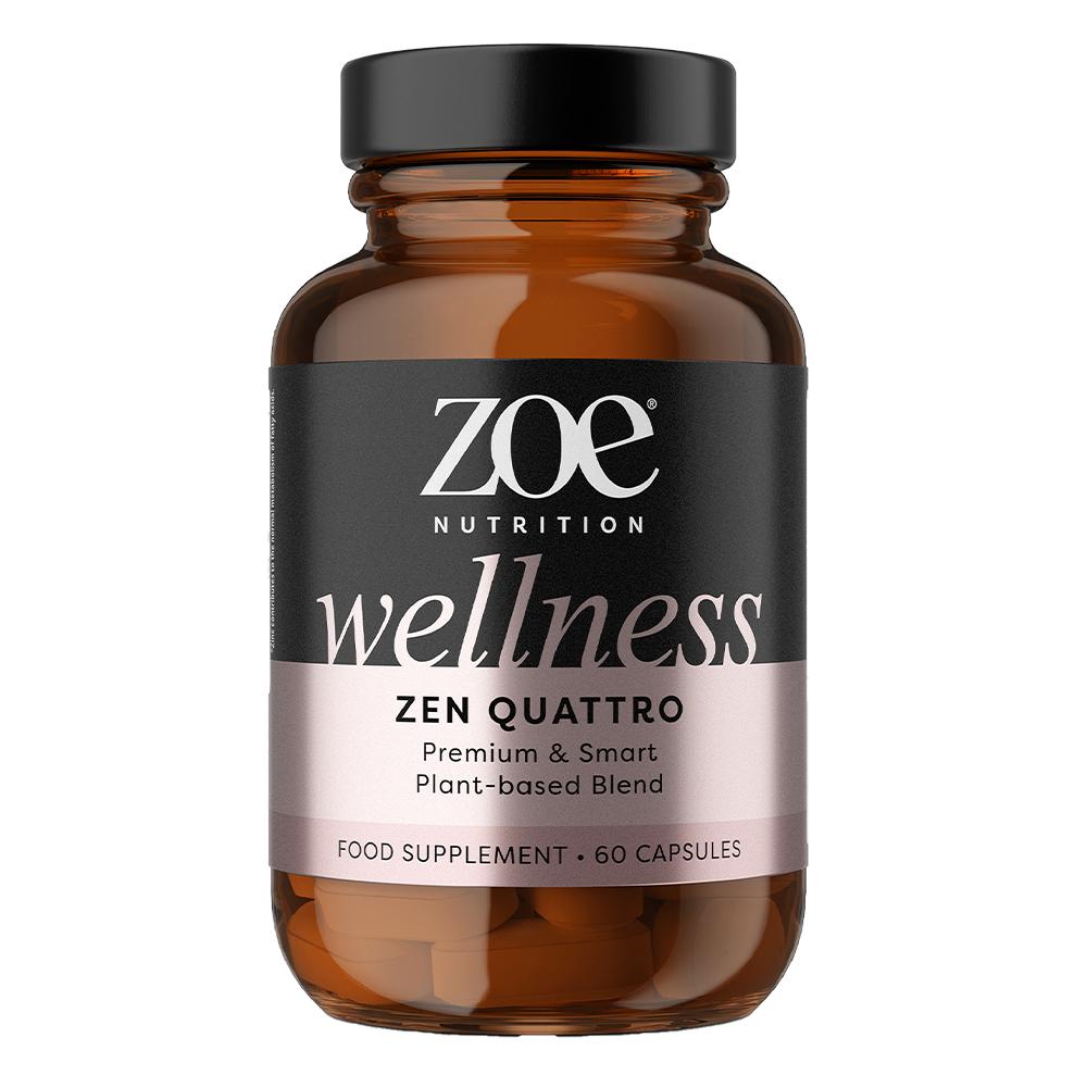 Zoe Nutrition - Wellness Zen Quattro - Plant-Based Blend - من غير نكهة - 60 كبسولة